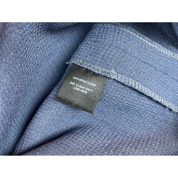 LAFAYETTE 148 NEW YORK Barrow 100% Wool Blend Dress Pants Women's Blue - Picture 3 of 7